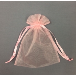 Organza Bags Pink (12) 5" x 6.5"